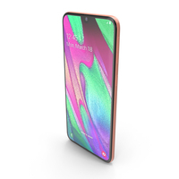 Samsung Galaxy A40 Coral PNG & PSD Images