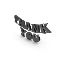 Thank You Black PNG & PSD Images