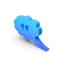 Speech Cloud Bubble Blue Quotes PNG & PSD Images