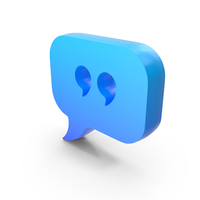 Speech Bubble Square Blue Quotes PNG & PSD Images
