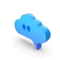 Speech Bubble Cloud Blue Quotes PNG & PSD Images