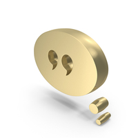 Bubble Cloud Chat Gold Quotes PNG & PSD Images