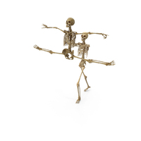 两个破旧的骨骼舞蹈PNG和PSD图像