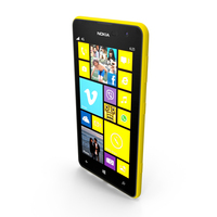 Nokia Lumia 625 Yellow PNG & PSD Images