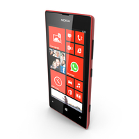 Nokia Lumia 520 Red PNG & PSD Images