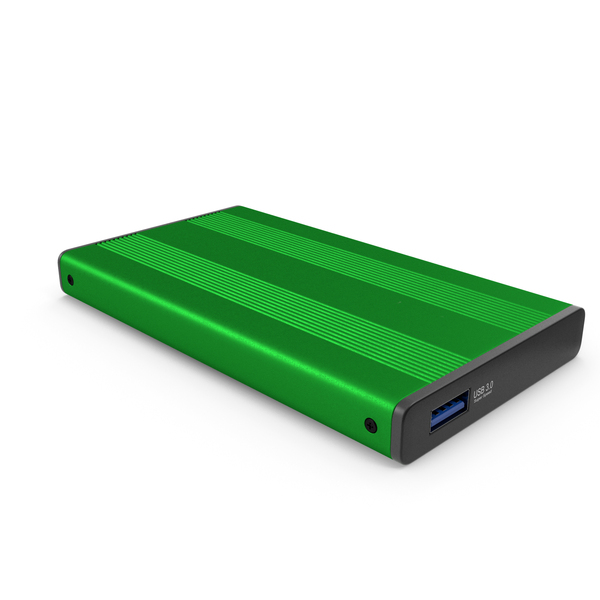 External Hard Drive HDD Green PNG & PSD Images