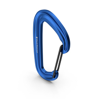 Black Diamond MiniWire Carabiner Closed Blue PNG & PSD Images
