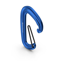 Black Diamond MiniWire Carabiner Open Blue PNG & PSD Images