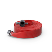 盘绕的消防软管红色PNG和PSD图像