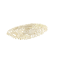 Electronic Fingerprint Gold PNG & PSD Images