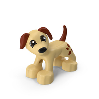 Lego Duplo Dog with Brown Spots PNG & PSD Images