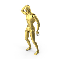 Gold Robot Man Scratching Head PNG & PSD Images