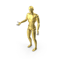 Surprised Gold Robot Man PNG & PSD Images