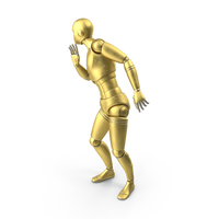 Gold Robot Man Whispers Sideway PNG & PSD Images