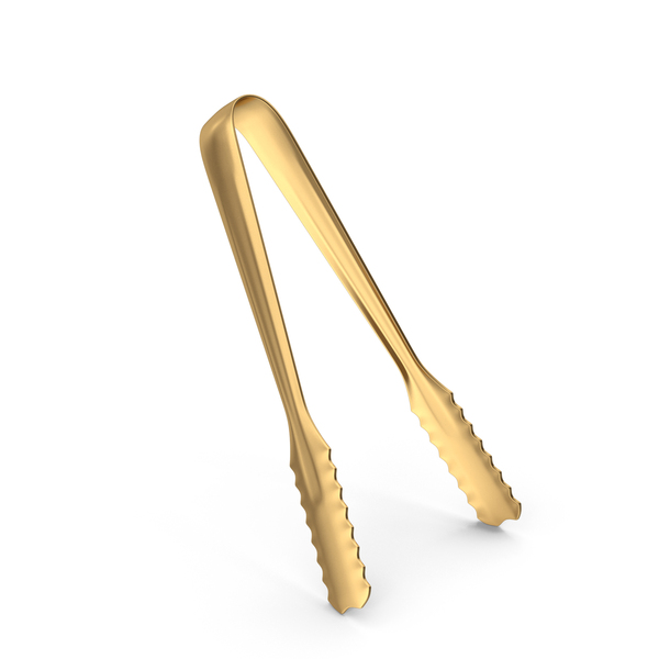 Gold Ice Tongs PNG & PSD Images