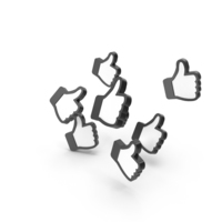 Hand Thumb Icons Of Like In Social Networks PNG & PSD Images