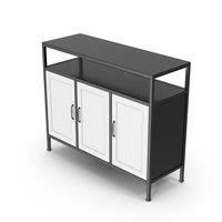 Black & White Sideboard Cabinet PNG & PSD Images