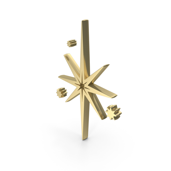 Star Party Decoration Gold PNG & PSD Images