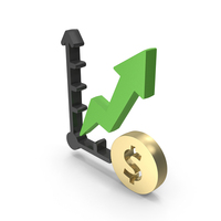 Growth Chart Money Economy Gold PNG & PSD Images
