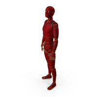 Red Robot Man Standing Pose PNG & PSD Images