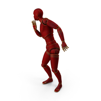 Red Robot Man Whispers Sideway PNG & PSD Images