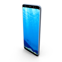 Samsung Galaxy S8 Plus Coral Blue PNG & PSD Images