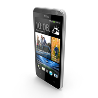 HTC Desire 300 White PNG & PSD Images
