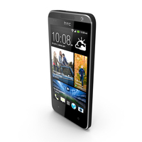HTC Desire 300 Black PNG & PSD Images