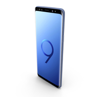 Samsung Galaxy S9 Coral Blue PNG & PSD Images