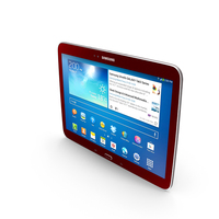 Samsung Galaxy Tab 3 10.1 P5200 Red PNG & PSD Images