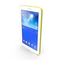 Samsung Galaxy Tab 3 Lite 7.0 3G Yellow PNG & PSD Images