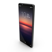 Sony Xperia 1 II Black PNG & PSD Images