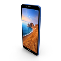Xiaomi Redmi 7A Matte Blue PNG & PSD Images