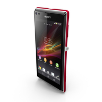 Sony Xperia L Red PNG & PSD Images