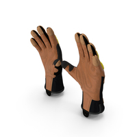 Safety Leather Neoprene Gloves with Knuckle Guards PNG & PSD Images