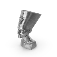 Silver Bust of Queen Nefertiti PNG & PSD Images