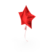 Star Shape Balloon Red PNG & PSD Images