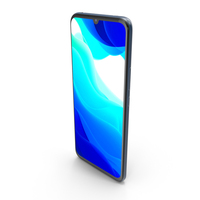 Xiaomi Mi 10 Lite Aurora Blue PNG & PSD Images