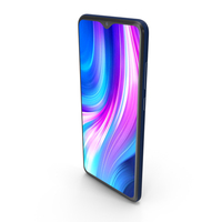 Xiaomi Redmi Note 8 Pro Electric Blue PNG & PSD Images