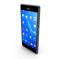 Sony Xperia Z3 Black PNG & PSD Images