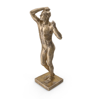 Naked Man Standing Bronze Statue PNG & PSD Images
