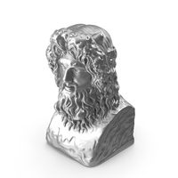 Sea God Metal Bust PNG & PSD Images