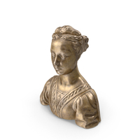 Young Woman Bronze Bust PNG & PSD Images