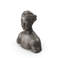 Young Woman Bronze Outdoor Bust PNG & PSD Images