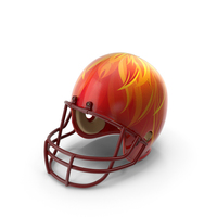 Flaming Football Helmet PNG & PSD Images