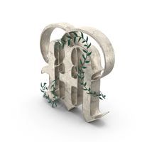 Letter M with Leaves PNG & PSD Images