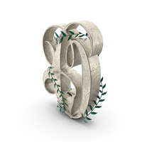 Letter O with Leaves PNG & PSD Images