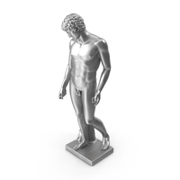 Capitoline Antinous Metal Statue PNG & PSD Images