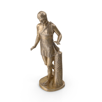 Barberini Atalanta Bronze Statue PNG & PSD Images