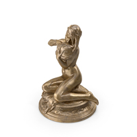 Muse Of Andre Chenier Bronze Statue PNG & PSD Images